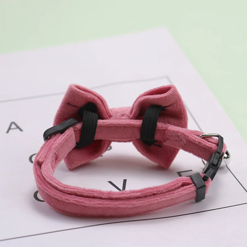 Pink bow tie collar